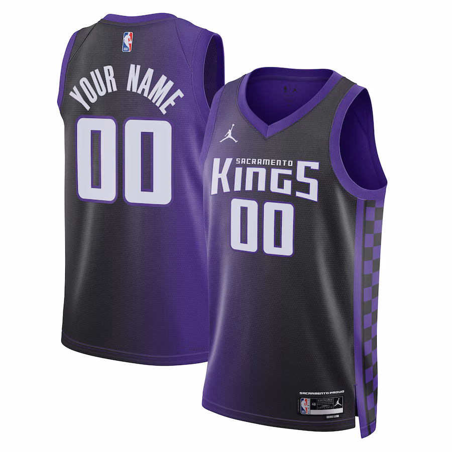 Unisex Sacramento Kings  Jordan Brand Purple Swingman Custom Jersey - Statement Edition - Jersey