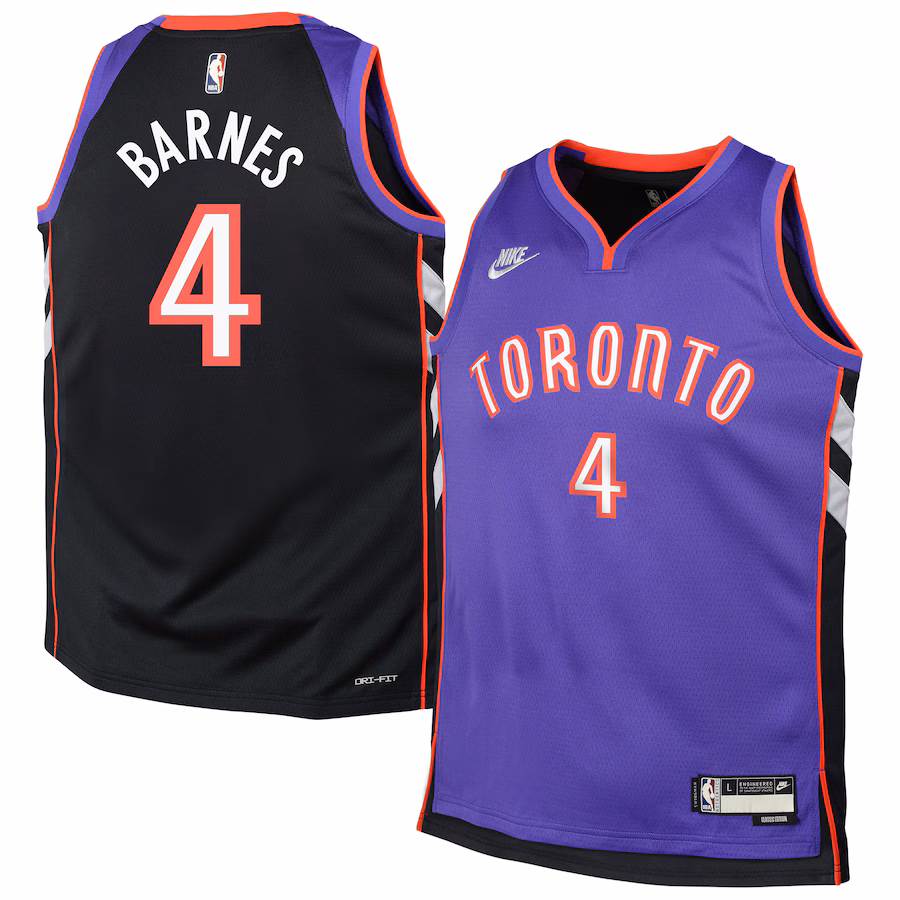 Youth Toronto Raptors Scottie Barnes Nike Purple 2024/25 Swingman Jersey - Classic Edition - Jersey