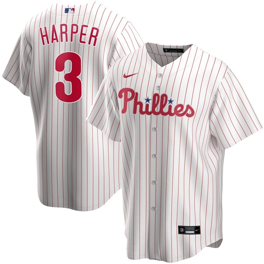 Youth Philadelphia Phillies Bryce Harper Nike White Alternate Replica Player Jersey - Jersey