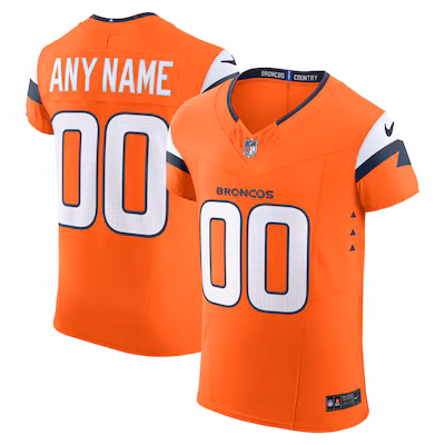 Men's Denver Broncos Nike Orange Team Vapor F.U.S.E. Elite Custom Jersey - Jersey