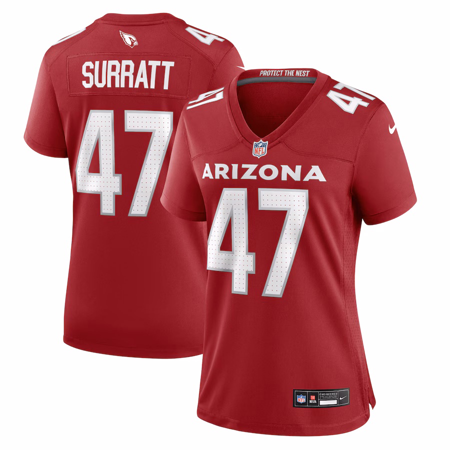 Women's Arizona Cardinals Sage Surratt Nike Cardinal Game Jersey - Jersey