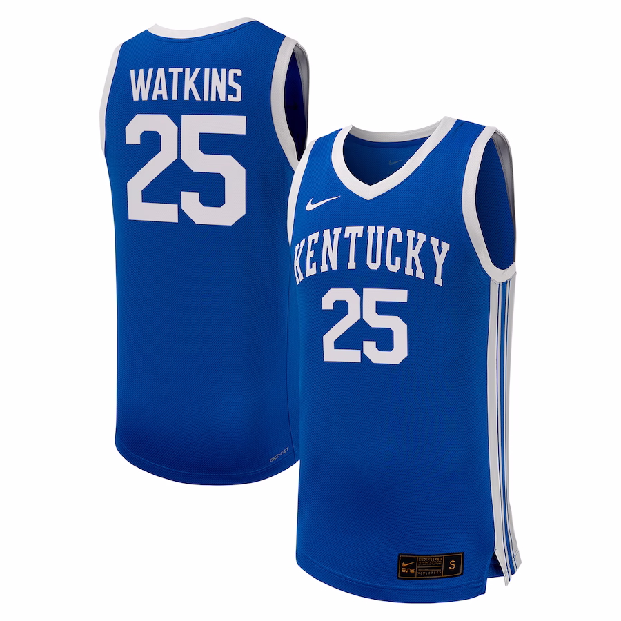 Kareem Watkins Kentucky Wildcats Nike NIL Basketball Replica Player Jersey - Royal - Jersey