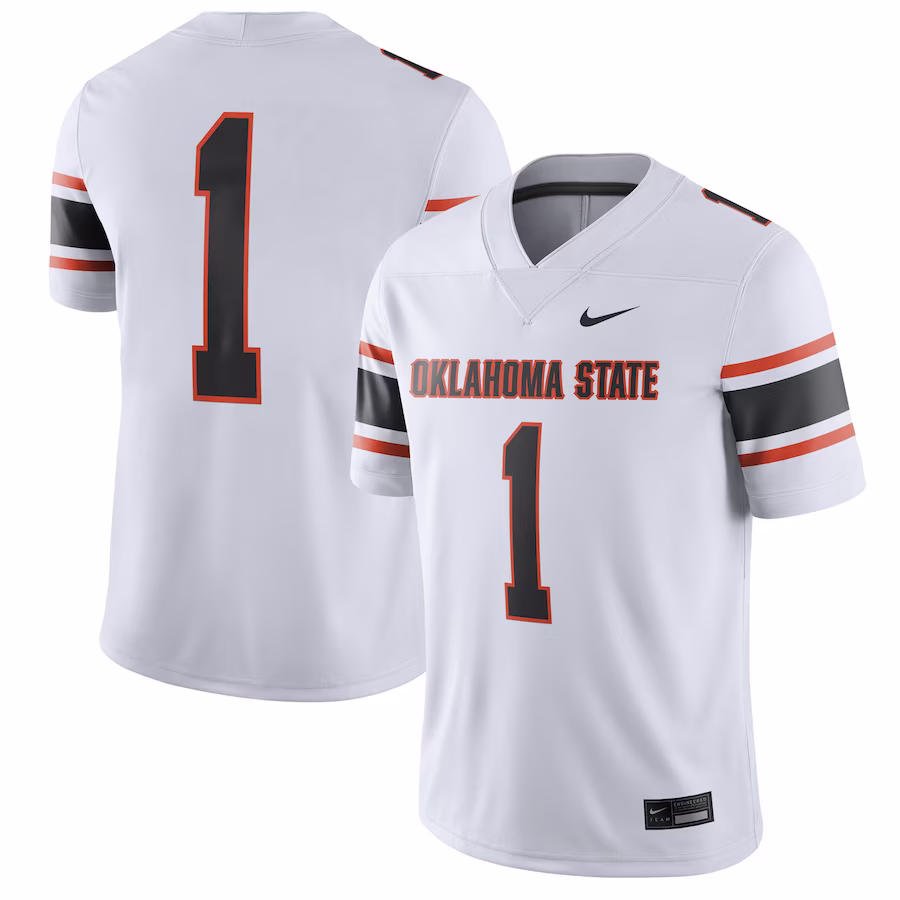 #1 Oklahoma State Cowboys Nike Game Jersey - White - Jersey