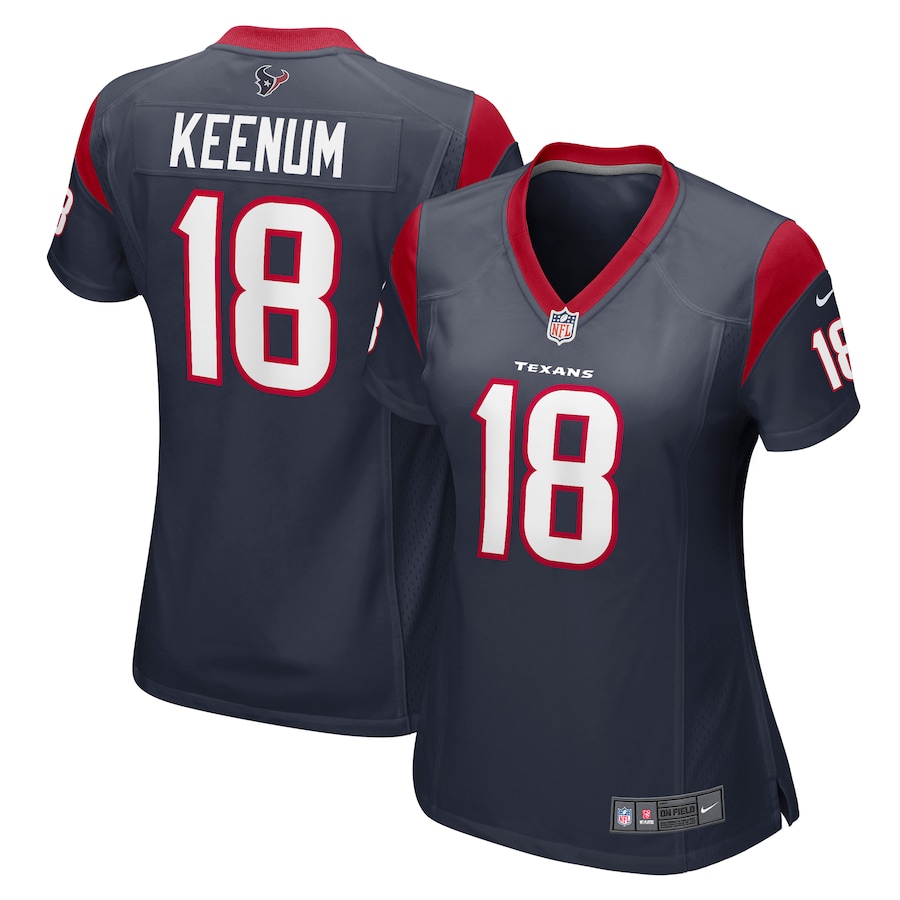 Women's Houston Texans Case Keenum Nike Navy Team Game Jersey - Jersey
