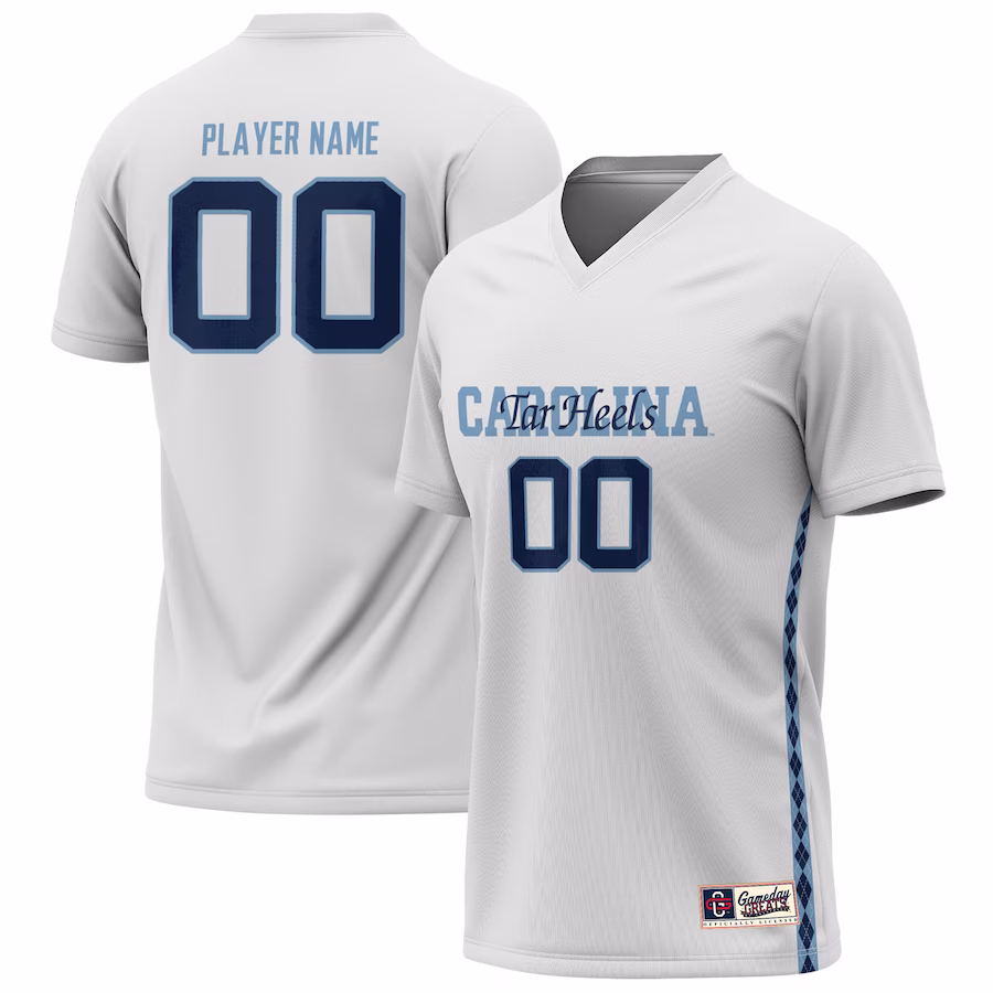 North Carolina Tar Heels GameDay Greats Unisex NIL Pick-A-Player Lightweight Women's Soccer Jersey - White - Jersey