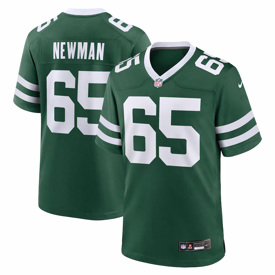 Men's New York Jets Xavier Newman Nike Legacy Green Team Game Jersey - Jersey