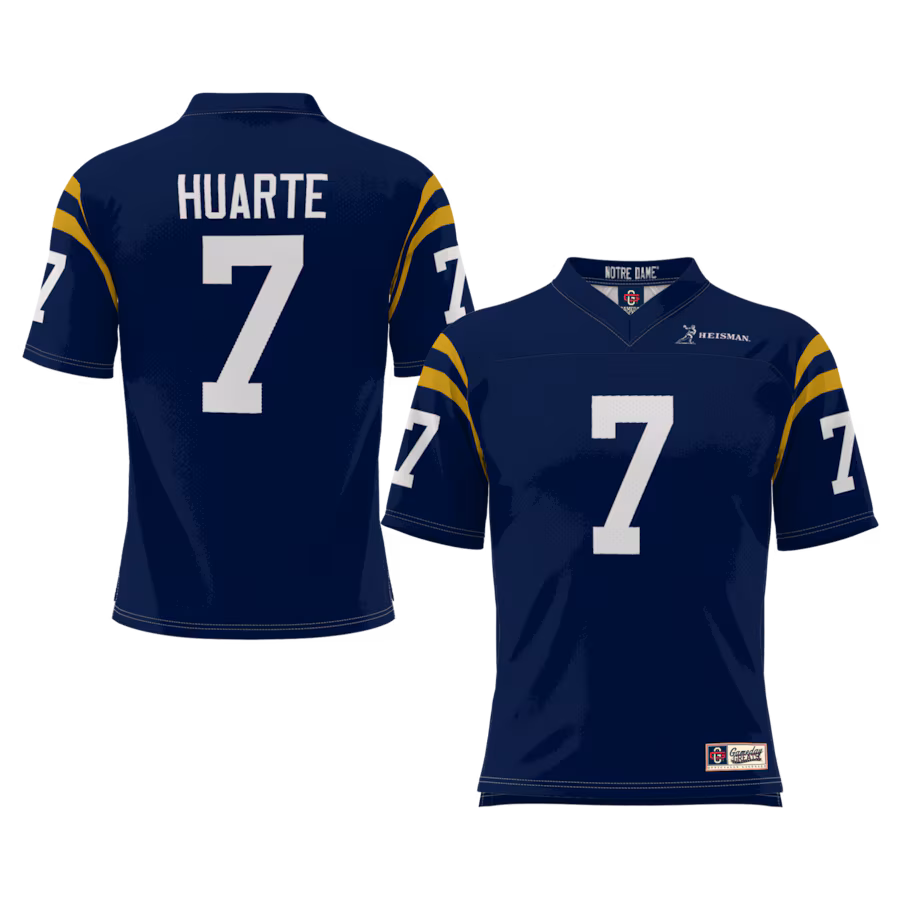 Men's GameDay Greats John Huarte Navy Notre Dame Fighting Irish Heisman Football Jersey - Jersey