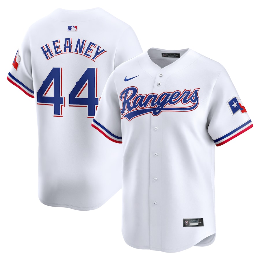 Men's Texas Rangers Andrew Heaney Nike White Home Limited Player Jersey - Jersey