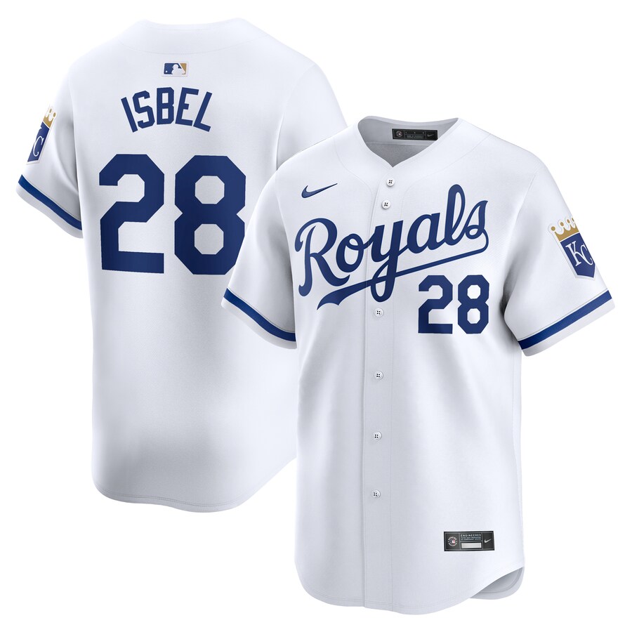 Men's Kansas City Royals Kyle Isbel Nike White Home Limited Player Jersey - Jersey