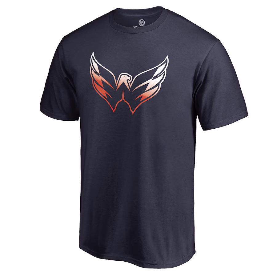 Men's Washington Capitals Navy Gradient Logo T-Shirt - Jersey