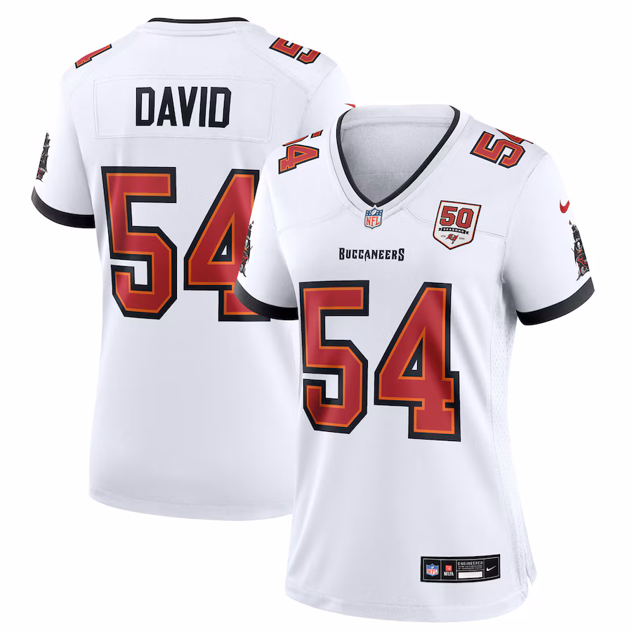Women's Tampa Bay Buccaneers Lavonte David Nike White 50th Anniversary White Game Jersey - Jersey