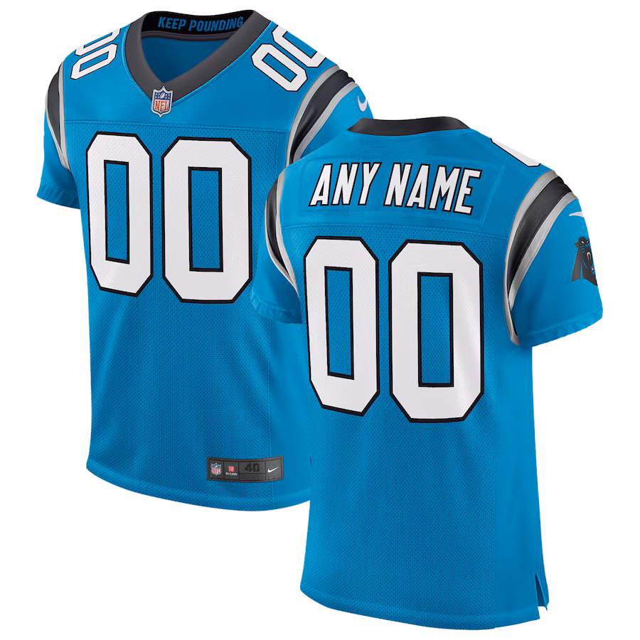 Men's Carolina Panthers Nike Blue Classic Elite Custom Jersey - Jersey