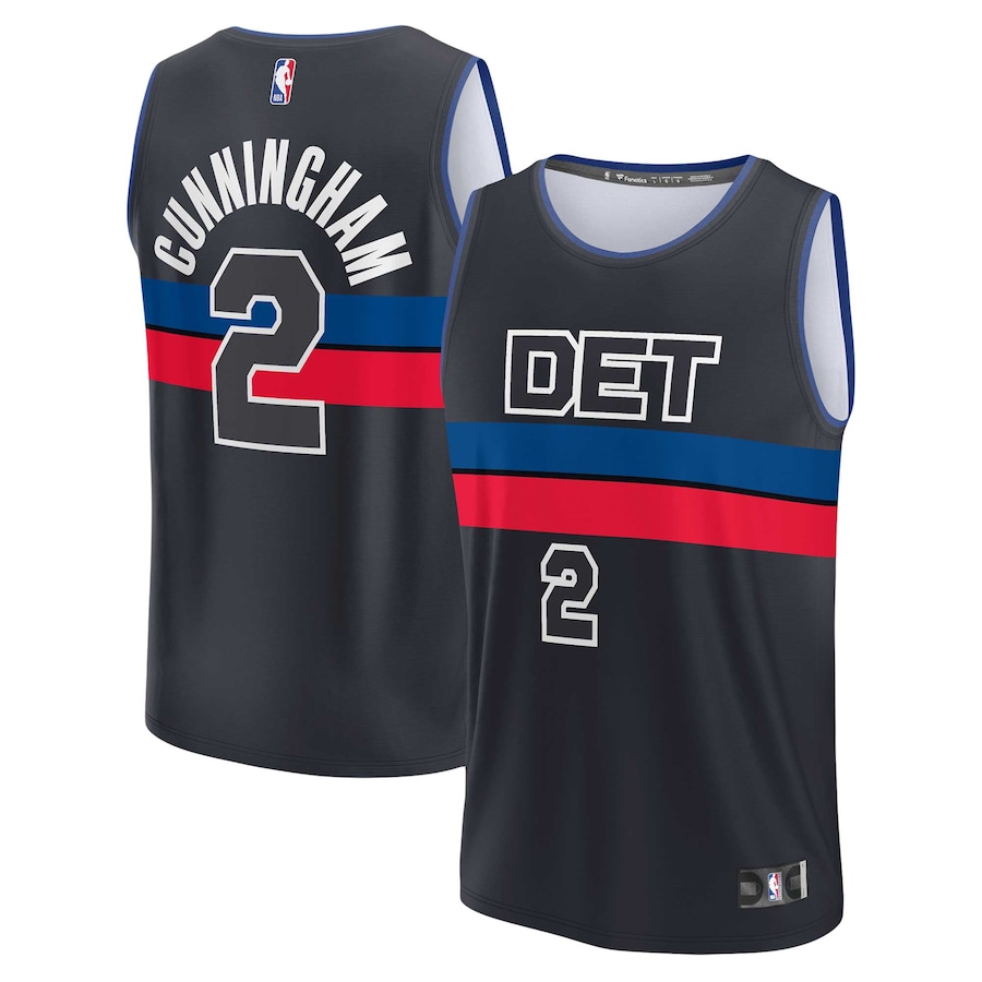 Men's Detroit Pistons Cade Cunningham Fanatics Black Fast Break Replica Jersey - Statement Edition - Jersey