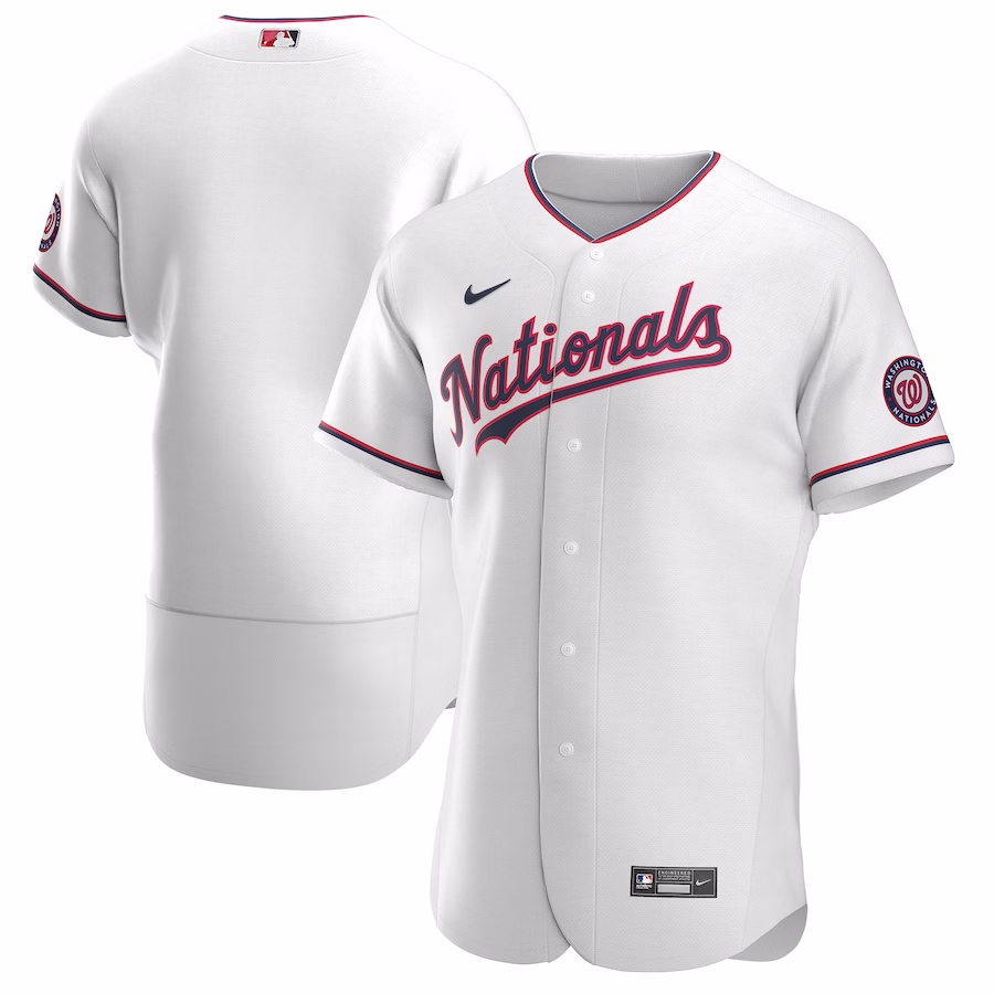 Men's Washington Nationals Nike White Alternate Authentic Team Jersey - Jersey