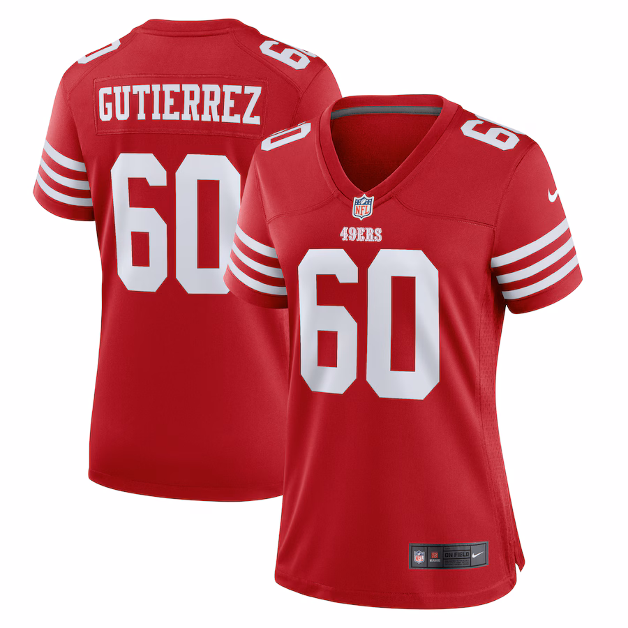 Women's San Francisco 49ers Sebastian Gutierrez Nike  Scarlet Team Game Jersey - Jersey