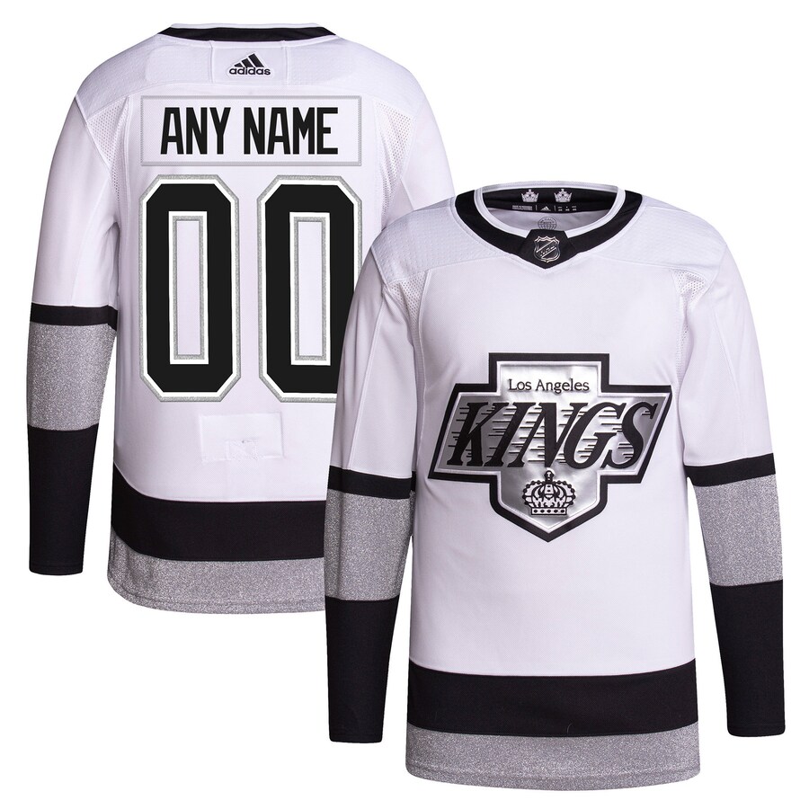 Men's Los Angeles Kings adidas White 2021/22 Alternate Primegreen Authentic Pro Custom Jersey - Jersey
