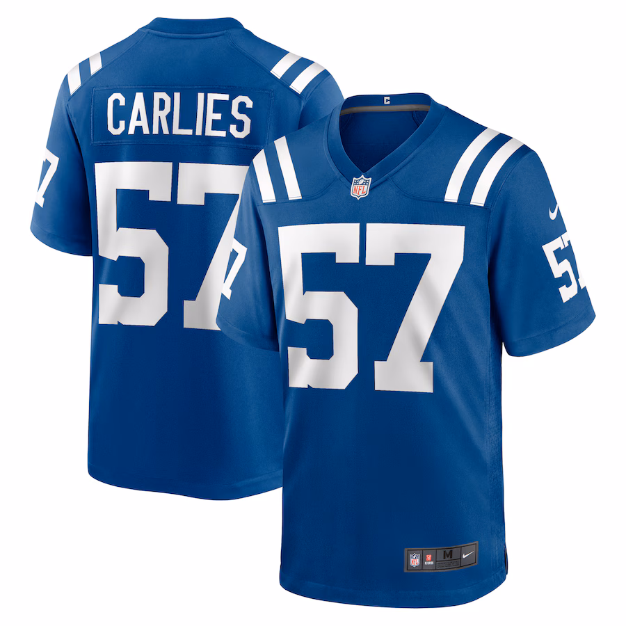 Men's Indianapolis Colts Jaylon Carlies Nike  Royal Game Jersey - Jersey
