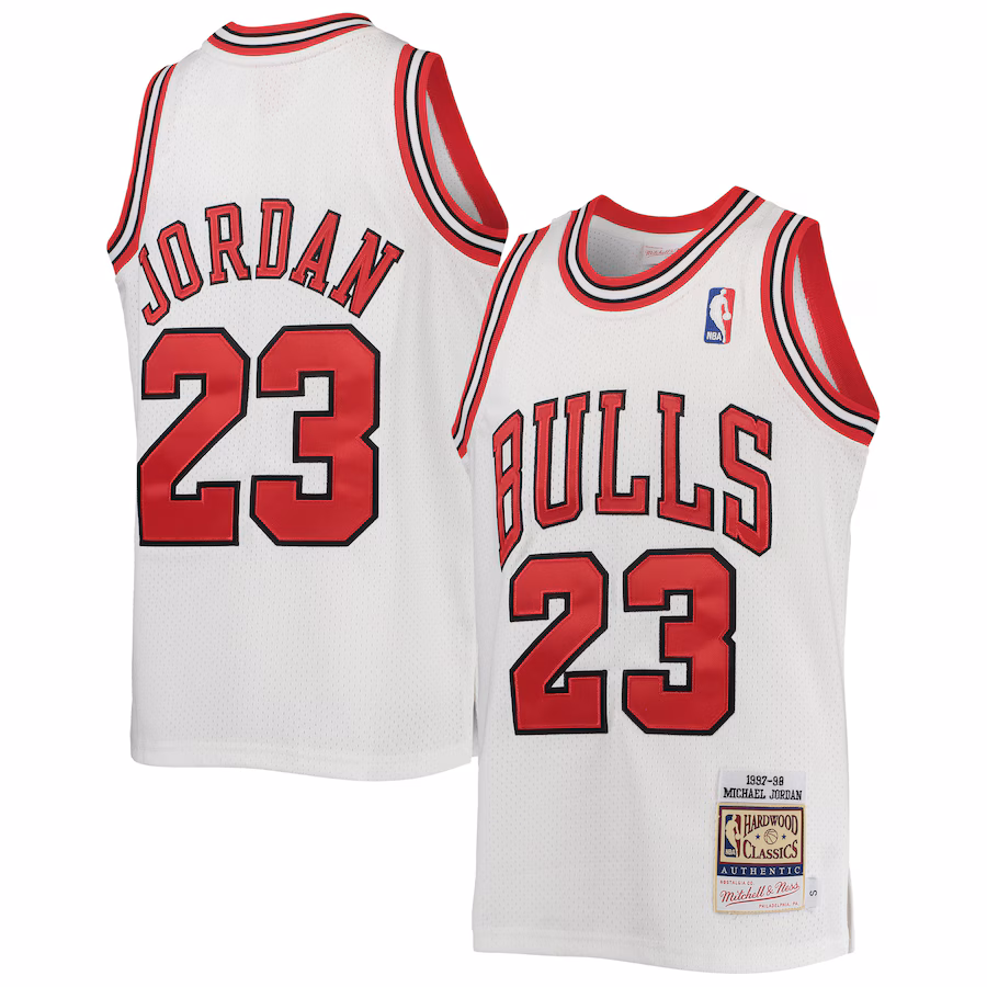 Youth Chicago Bulls Michael Jordan Mitchell & Ness White 1997/98 Hardwood Classics Authentic Jersey - Jersey