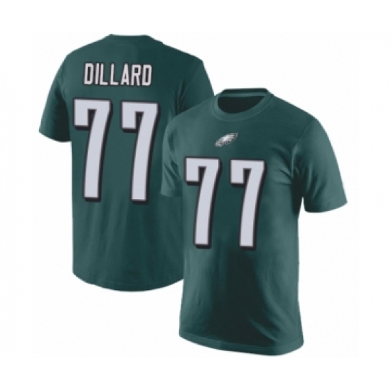 Philadelphia Eagles #77 Andre Dillard Green Rush Pride Name & Number T-Shirt - Jersey