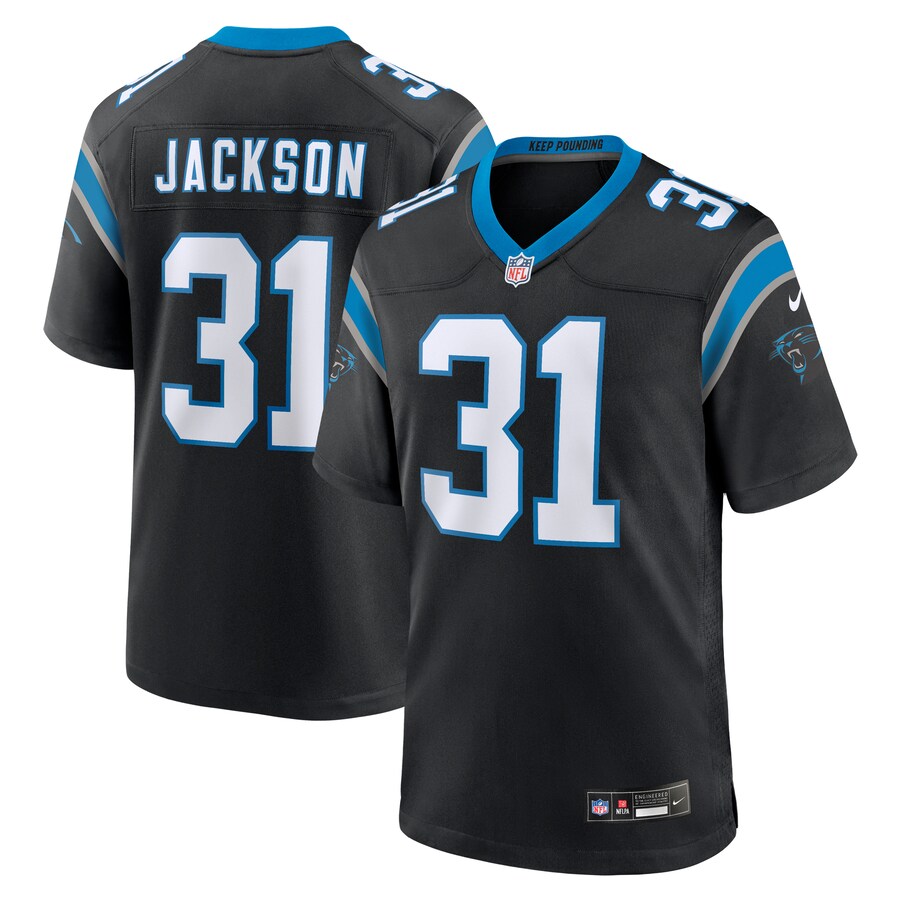 Men's Carolina Panthers Lamar Jackson Nike  Black  Game Jersey - Jersey