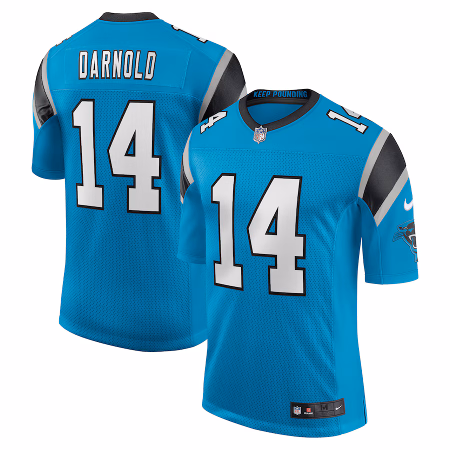 Men's Carolina Panthers Sam Darnold Nike Blue Vapor Limited Jersey - Jersey