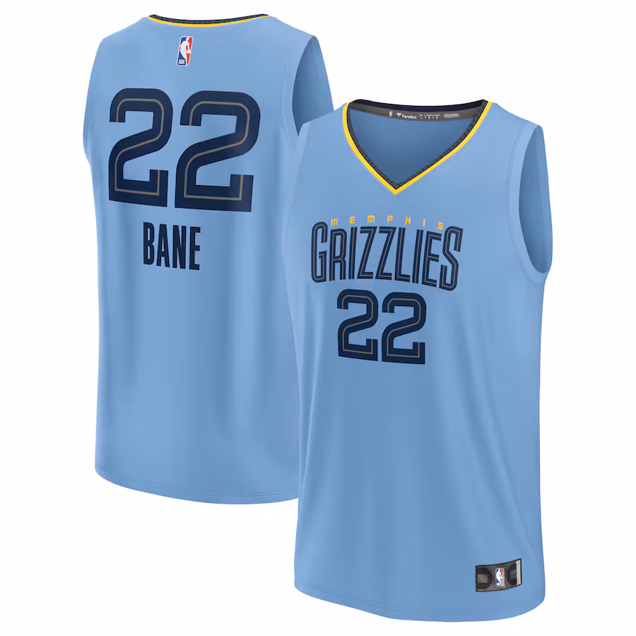 Men's Memphis Grizzlies Desmond Bane Fanatics Light Blue Fast Break Replica Player Jersey - Statement Edition - Jersey