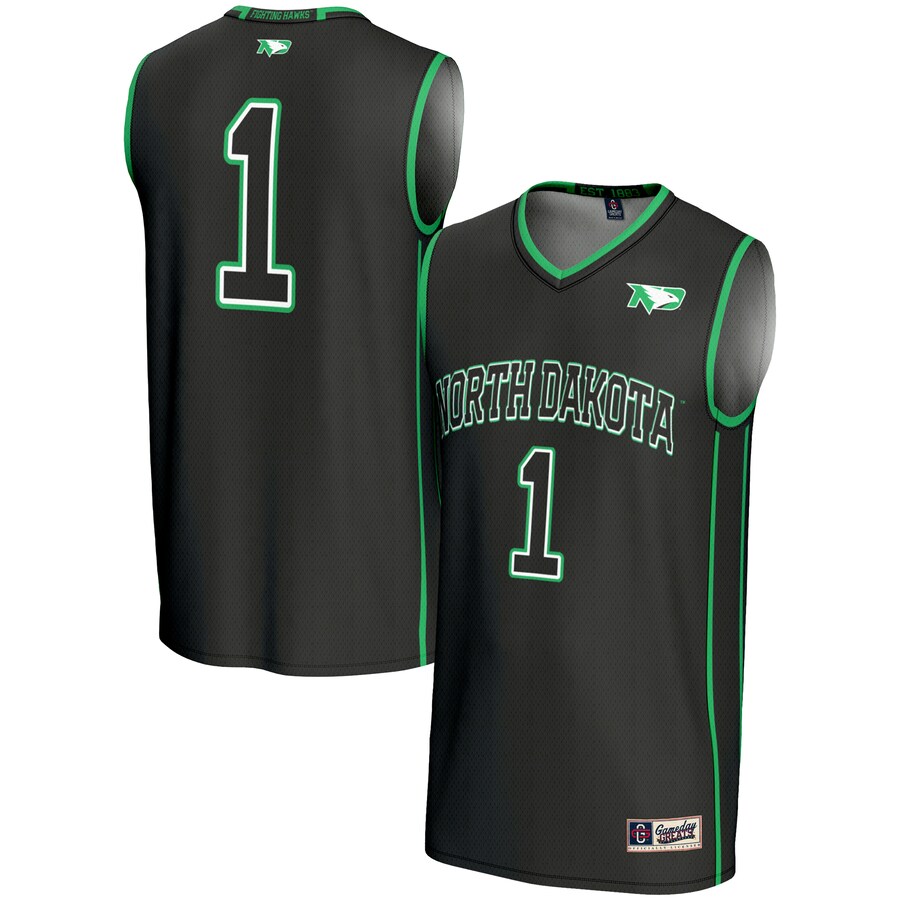 Youth GameDay Greats #1 Black North Dakota Lightweight Basketball Fashion Jersey - Jersey