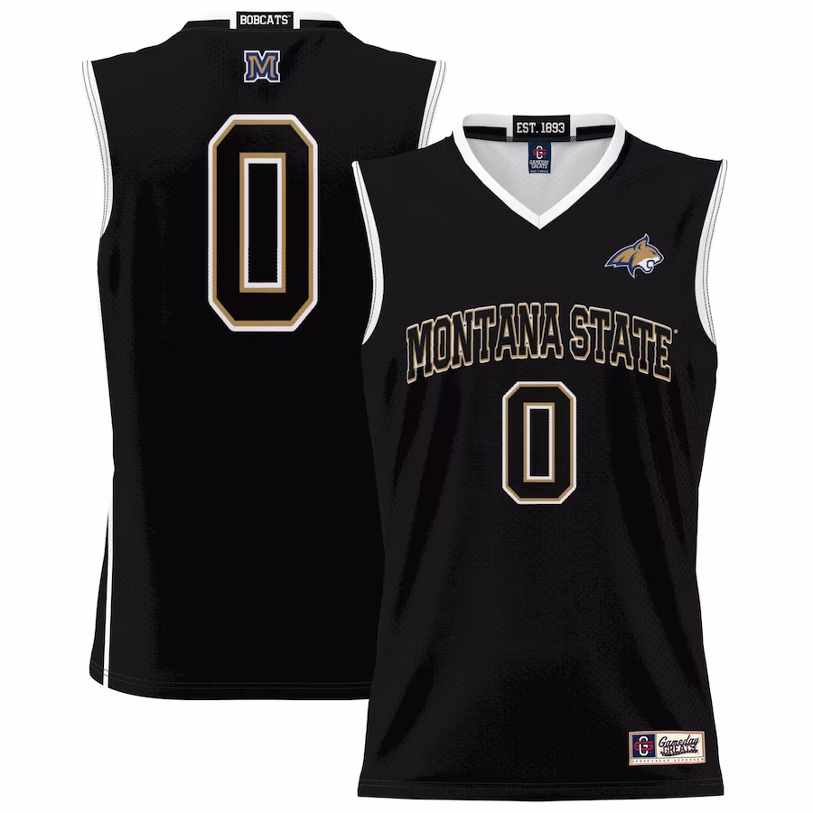 #0 Montana State Bobcats GameDay Greats Unisex Lightweight Basketball Jersey - Black - Jersey