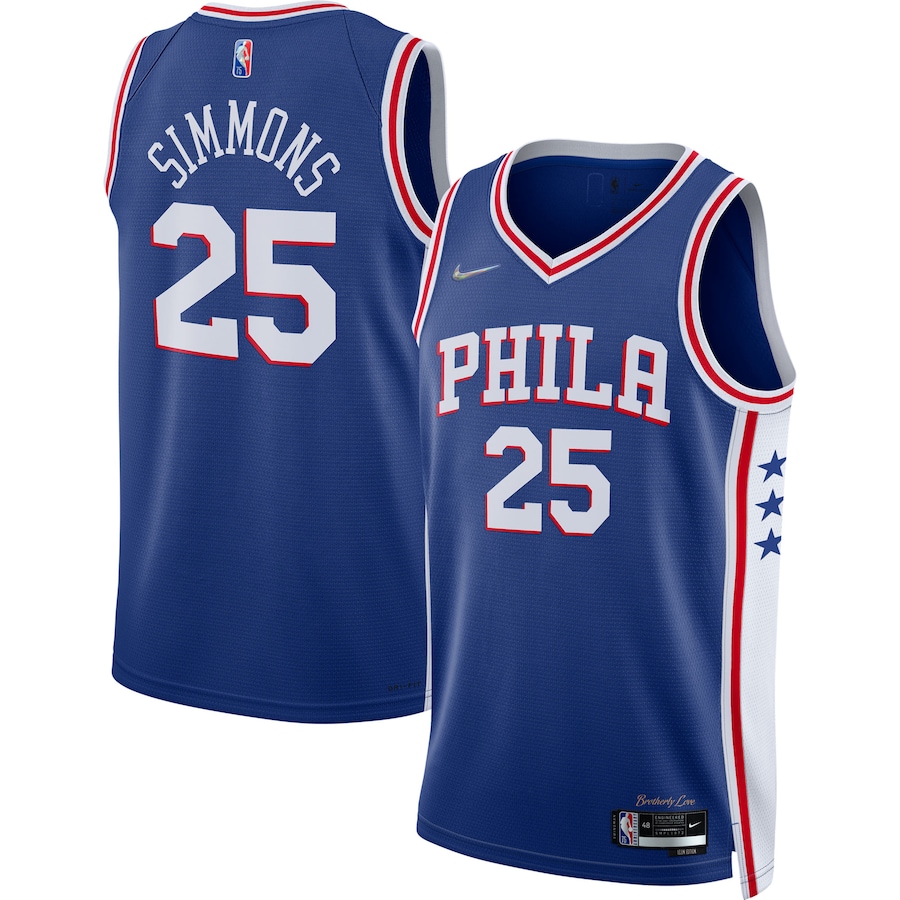 Men's Philadelphia 76ers Ben Simmons Nike Royal 2021/22 Diamond Swingman Jersey - Icon Edition - Jersey