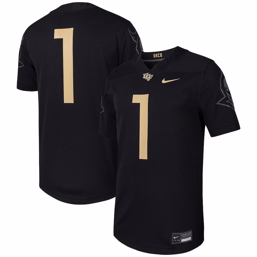 Men's Nike #1 Black UCF Knights Untouchable Replica Football Jersey - Jersey