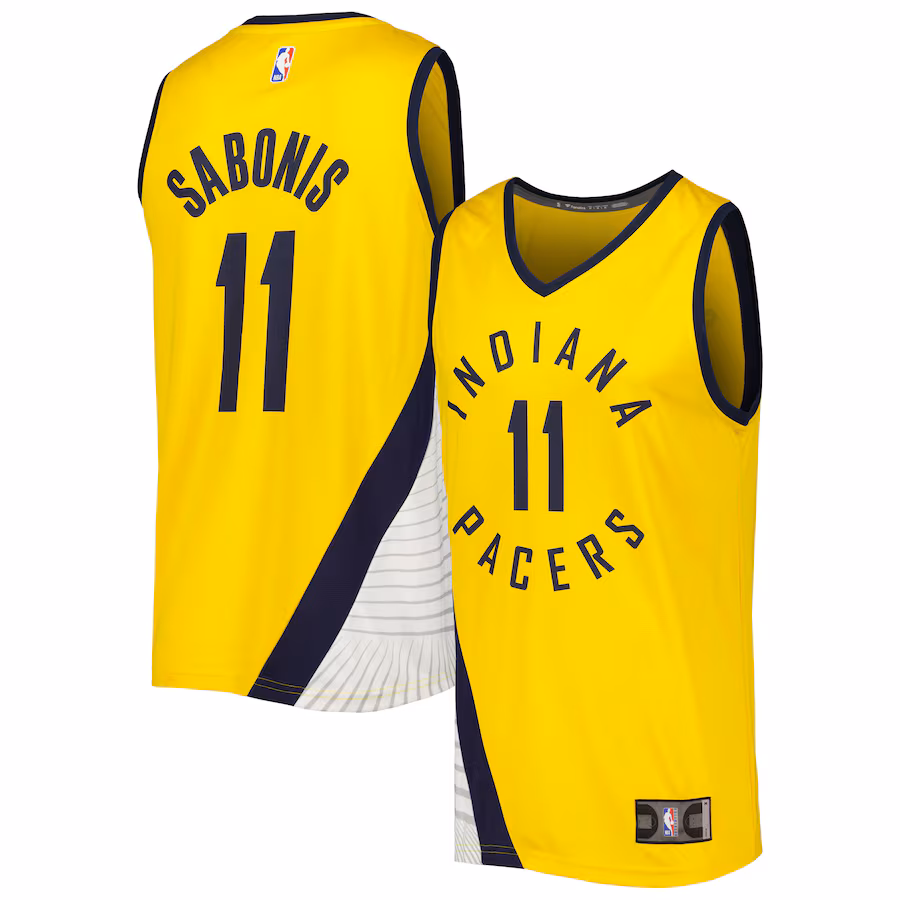 Men's Indiana Pacers Domantas Sabonis Fanatics Gold Fast Break Player Replica Jersey - Statement Edition - Jersey