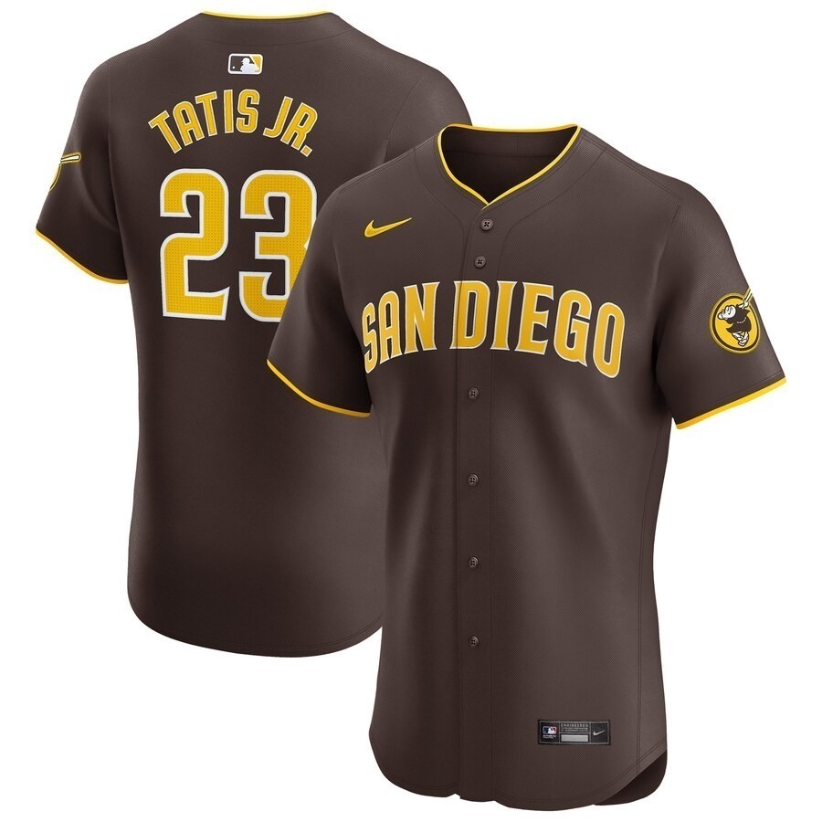 Men's San Diego Padres Fernando Tatis Jr. Nike Brown Road Elite Player Jersey - Jersey