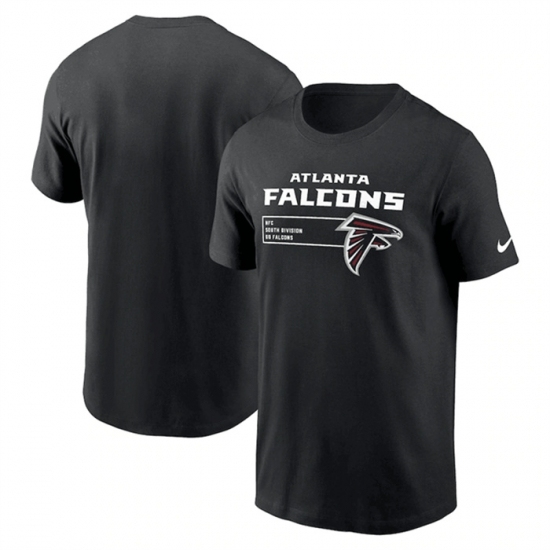 Men's Atlanta Falcons Black Division Essential T Shirt - Jersey