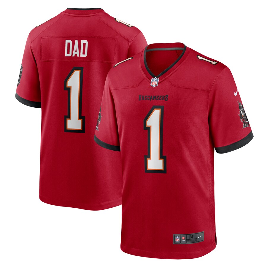 Men's Tampa Bay Buccaneers Number 1 Dad Nike Red Game Jersey - Jersey