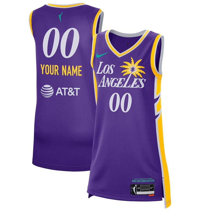 Unisex Los Angeles Sparks Nike Purple 2021 Explorer Edition Victory Custom Jersey - Jersey