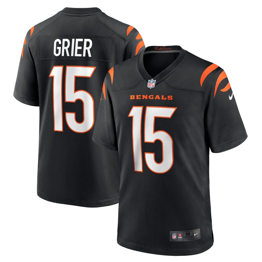 Men's Cincinnati Bengals Will Grier Nike  Black Team Game Jersey - Jersey