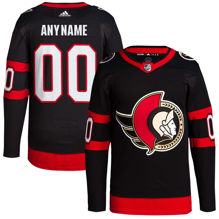 Men's Ottawa Senators adidas Black Home Primegreen Authentic Pro Custom Jersey - Jersey