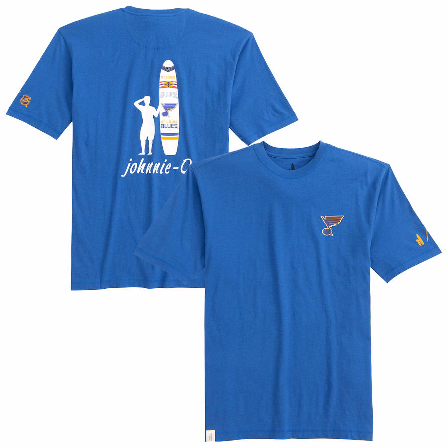 Men's St. Louis Blues johnnie-O Blue Heathered Spencer T-Shirt - Jersey