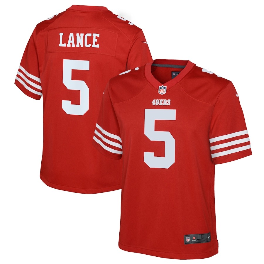 Youth San Francisco 49ers Trey Lance Nike Scarlet Game Jersey - Jersey