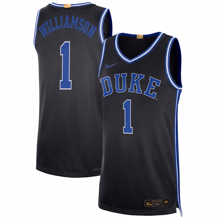 Zion Williamson Duke Blue Devils Nike Alumni Player Limited Basketball Jersey - Black - Jersey