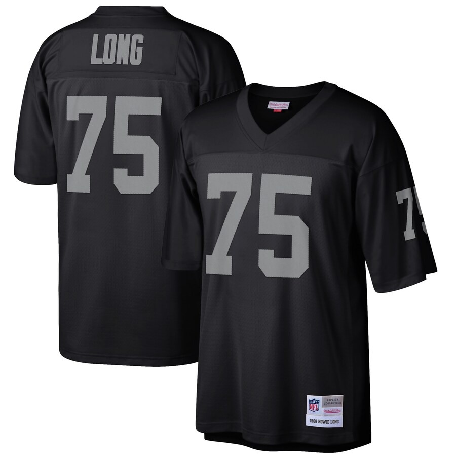 Men's Las Vegas Raiders Howie Long Mitchell & Ness Black Retired Player Legacy Replica Jersey - Jersey