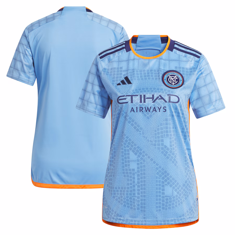 Women's New York City FC adidas Light Blue 2023 The Interboro Kit Replica Jersey - Jersey