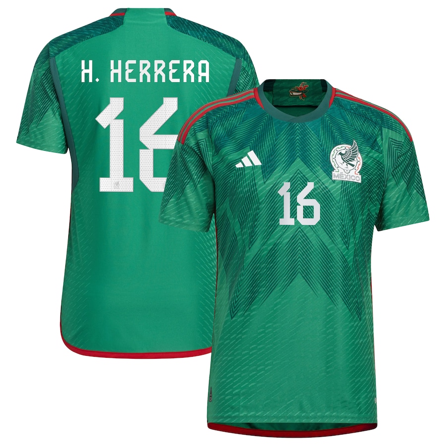 Men's Mexico National Team Héctor Herrera adidas Green 2022/23 Home Authentic Player Jersey - Jersey