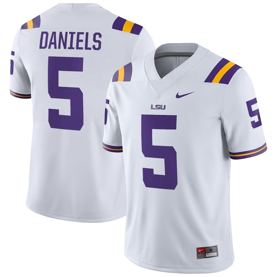 Jayden Daniels LSU Tigers Nike Alumni Player Game Jersey - White - Jersey
