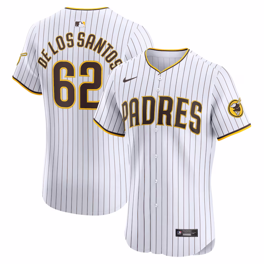 Men's San Diego Padres Enyel De Los Santos Nike White Home Elite Player Jersey - Jersey