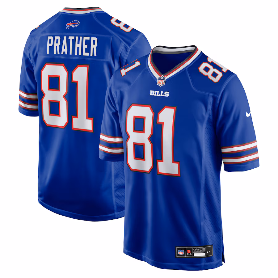 Men's Buffalo Bills Kaden Prather Nike Royal Team Game Jersey - Jersey