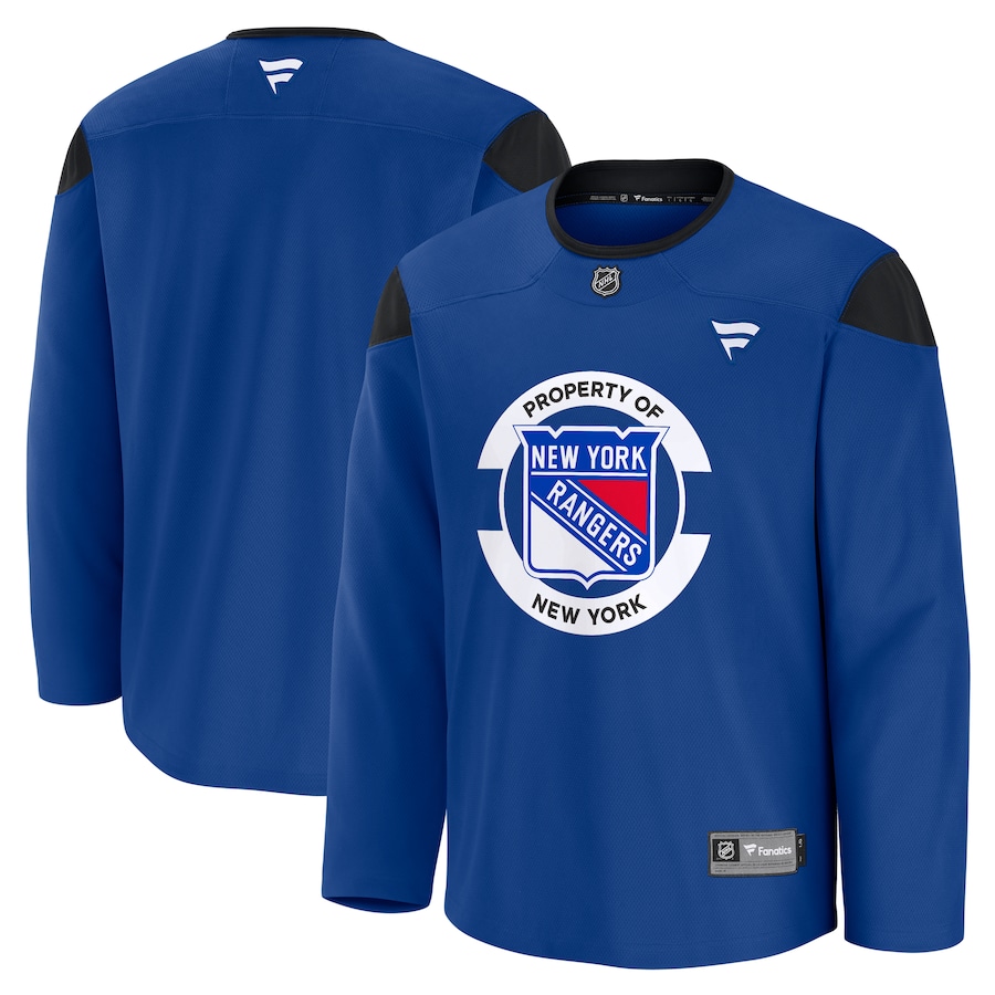 Men's New York Rangers Fanatics Blue Team Practice Jersey - Jersey