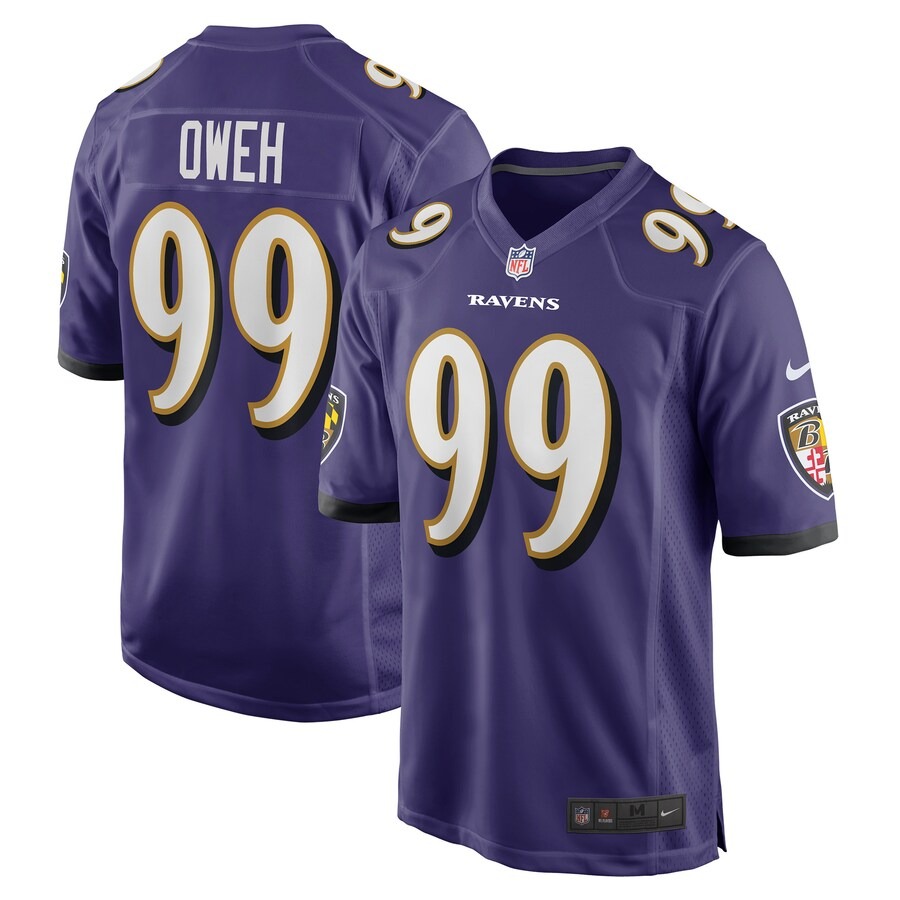 Men's Baltimore Ravens Odafe Oweh Nike Purple Game Player Jersey - Jersey