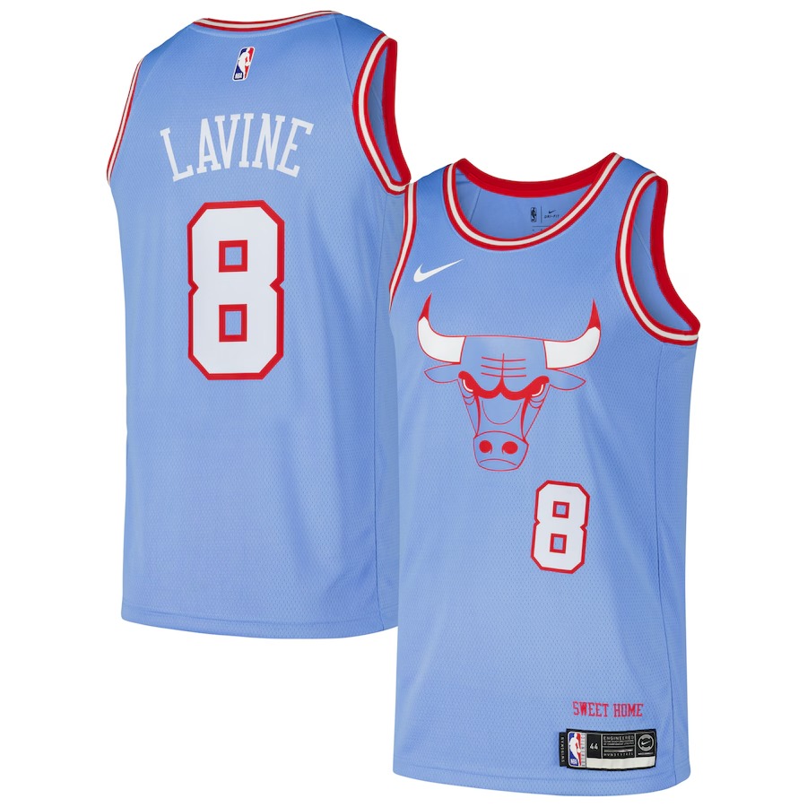 Men's Chicago Bulls Zach LaVine Nike Blue Swingman Player Jersey - City Edition - Jersey