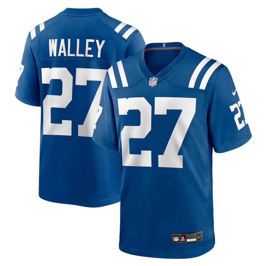 Men's Indianapolis Colts Justin Walley Nike Royal Team Game Jersey - Jersey